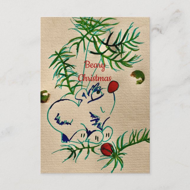 Cartão de Natal Beary (Frente)