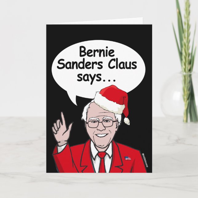 Cartão de Natal Bernie Sanders - Bernie Sanders Cl (Frente)