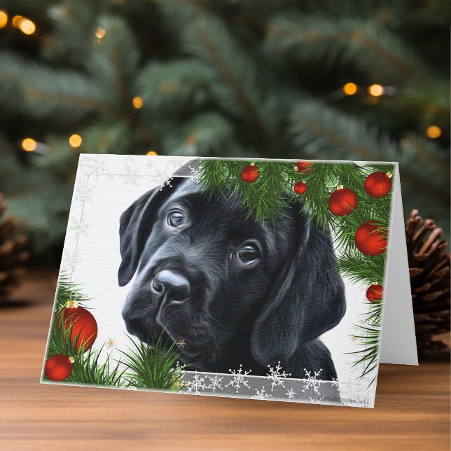 Cartão de Natal Black Labrador (Criador carregado)