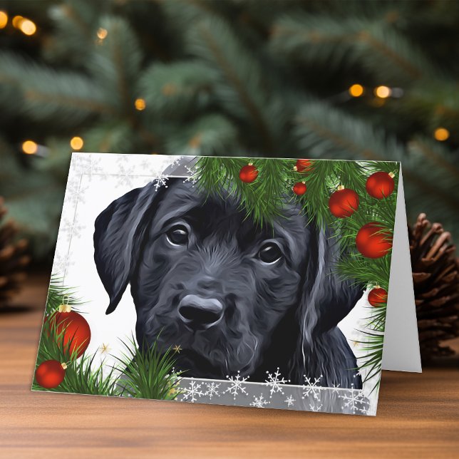 Cartão de Natal Black Labrador (Criador carregado)