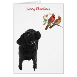 Cartão de Natal Black Labrador