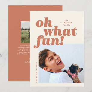 Cartão de Natal Bold Typografia Colorblock