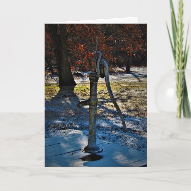 Cartão de Natal "Bomba de Água de 1858" (Frente)