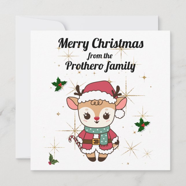 Cartão de Natal bonito (Frente)