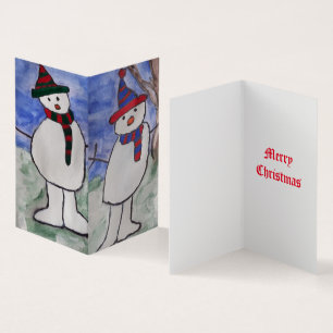Cartão de Natal Bonito de Snowman