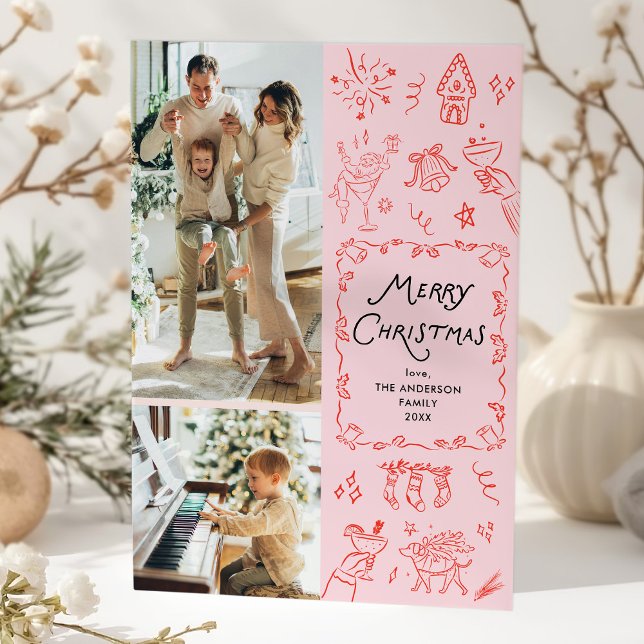 Cartão de Natal Bonito Desenhado à Mão 2 Fotografi (Criador carregado)