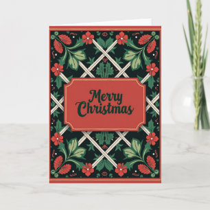 Cartão de Natal Botânico Elegante