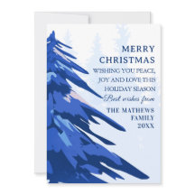 CARTÃO DE NATAL BOTÂNICO ELEGANTE EM Aquarela