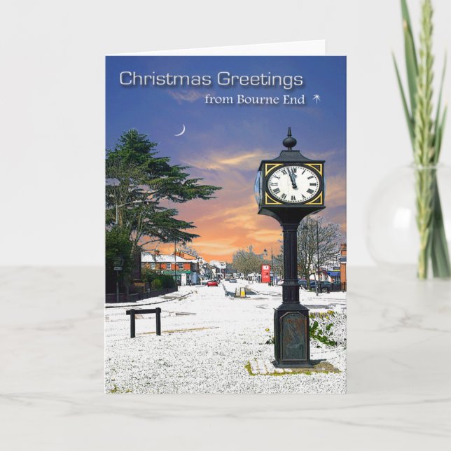 Cartão de Natal Bourne End (Frente)