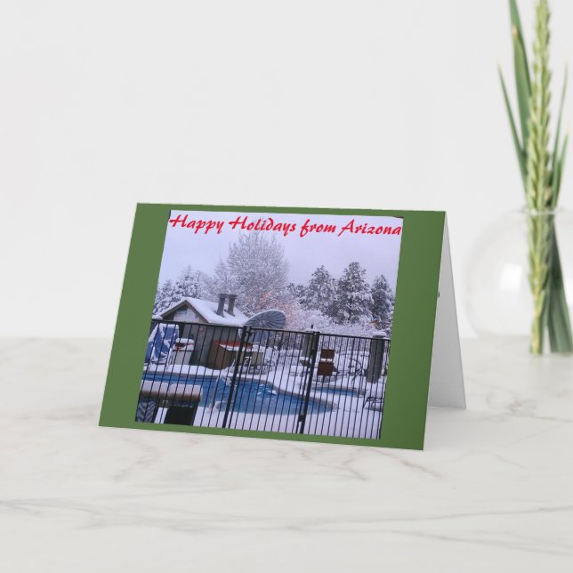Cartão de Natal Branco da arizona (Frente)