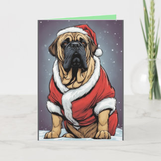 Cartão de Natal Bullmastiff