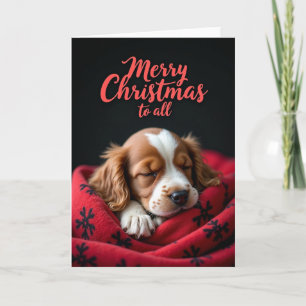 Cartão de Natal Cachorrinho Adormecido