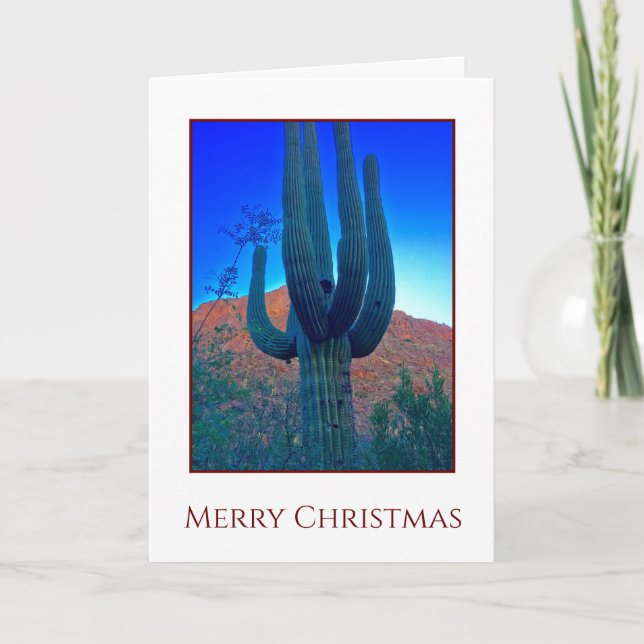 Cartão de Natal Cactus (Frente)
