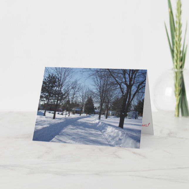 Cartão de Natal "Caminho da Aldeia" (Frente)