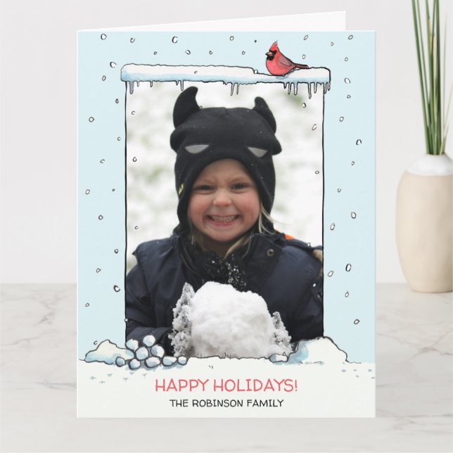 Cartão de Natal Cardeal, Cardeal Cardinal (Frente)