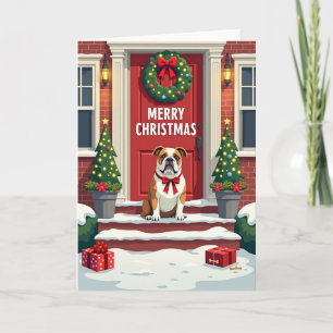 Cartão de Natal Casa de Cachorro Fofo