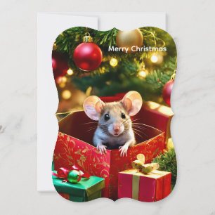 Cartão de Natal Chato Feliz Natal Rato
