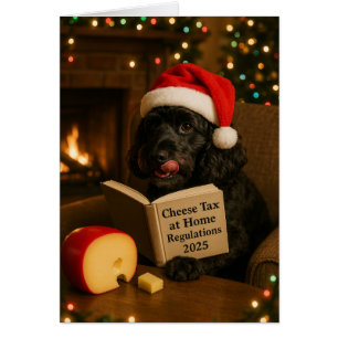 Cartão de Natal 'Cheese Tax' do Cockerpoo
