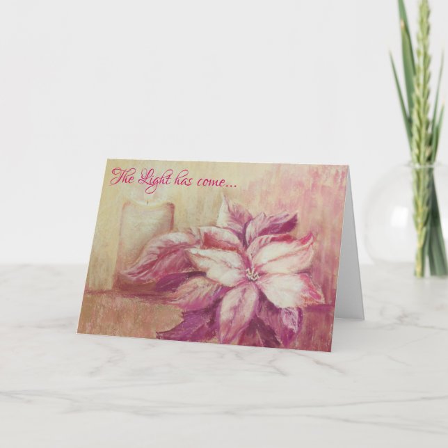 Cartão de Natal Claro e Silencioso (Frente)