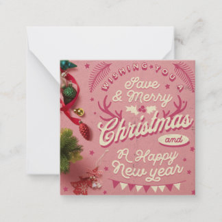 Cartão de Natal clássico, desejando um feliz Natal