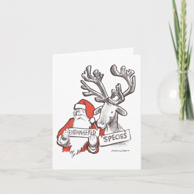 Cartão de Natal Clássico Herblock (Frente)