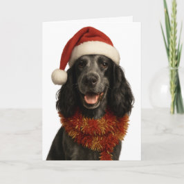 Cartão de Natal Cocker Spaniel Feliz