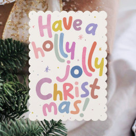 Cartão de Natal Colorido Minimalista Moderno