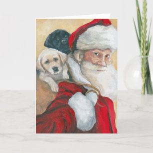 Cartão de Natal com Arte de Cachorro Labrador Retr