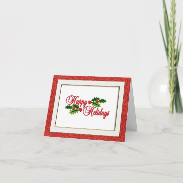 Cartão de Natal com Bordado Feliz Natal (Frente)