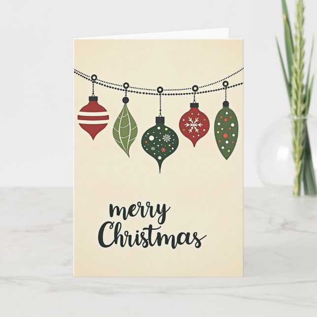 Cartão de Natal com Enfeite (Frente)