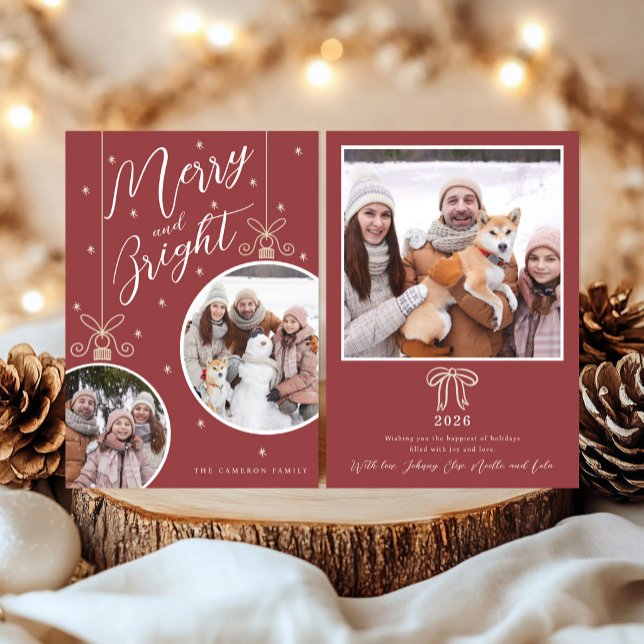 Cartão de Natal com Enfeite Nevado (Criador carregado)