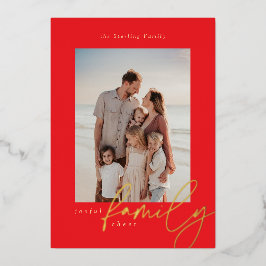 Cartão de Natal com Folha de Família