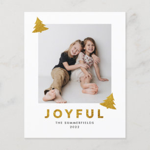 Cartão de Natal com Foto Alegre das Festas de Fim 