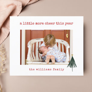 Cartão de Natal com Foto de Bebê Minimalista Orçam
