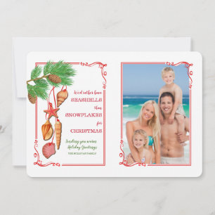 Cartão de Natal com Foto de Conchas Marinhas