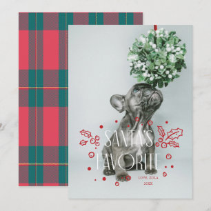 Cartão de Natal com Foto do Animal Favorito do Pap