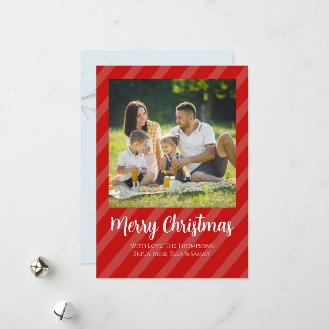 Cartão de Natal com Foto do Cardinal Vermelho (Frente/Verso In Situ)