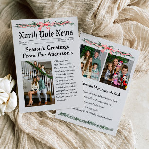 Cartão de Natal com Foto do Jornal do Polo Norte