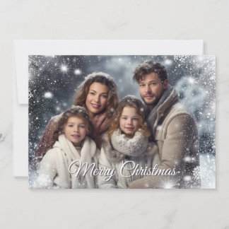 Cartão de Natal com Foto e Caligrafia