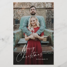 Cartão de Natal com Foto e Letra de Orçamento Nata