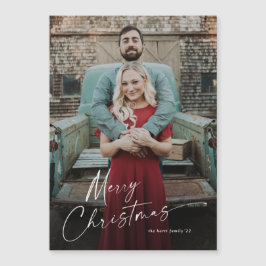 Cartão de Natal com Foto e Letreiro Simples de Fel