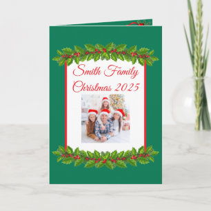 Cartão de Natal com Foto Personalizada da Família
