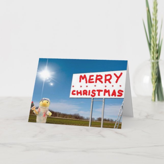Cartão de Natal com Grafite Feliz Natal (Frente)