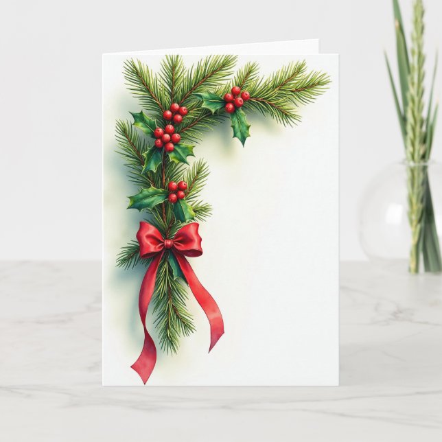 Cartão de Natal com Grinalda (Frente)