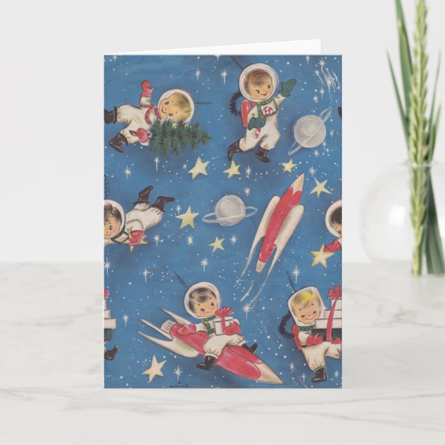 Cartão de Natal Com Idade Espacial Retroativa (Frente)