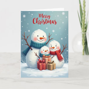 Cartão de Natal com Neve Aconchegante
