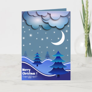 Cartão de Natal com Paisagem Tridimensional