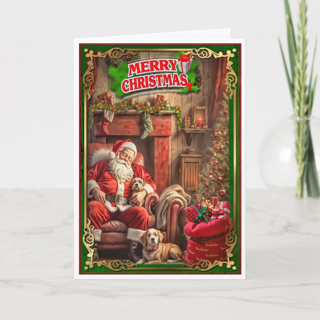 Cartão de Natal com Papai Noel (Frente)