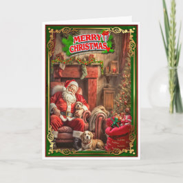 Cartão de Natal com Papai Noel