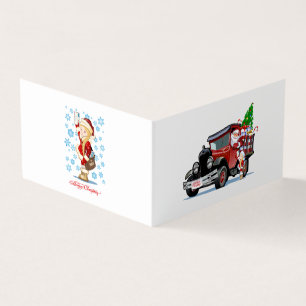 Cartão de Natal com Papais noeis e Snow Maiden-Pos